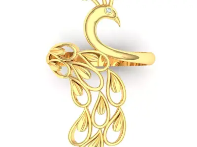 Peacock RING 3D print model