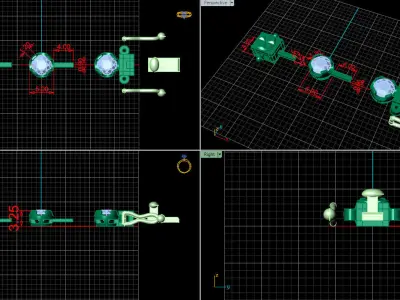 Bracelet RD 4 mm 3D print model 3D print model