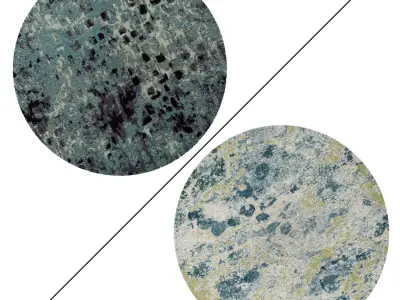 Round Rug Set 290 3D model