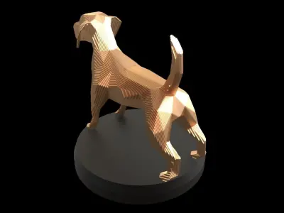 Parametric Dog Low-poly 3D model purchase