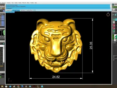 Tiger Head Pendant for Jewelry 3D Model  4012 3D print model