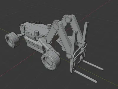 Forklift Drone Prop Low-poly 3D model