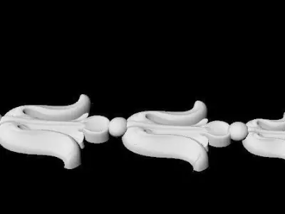 Central decor ornament for furniture 3D model 188