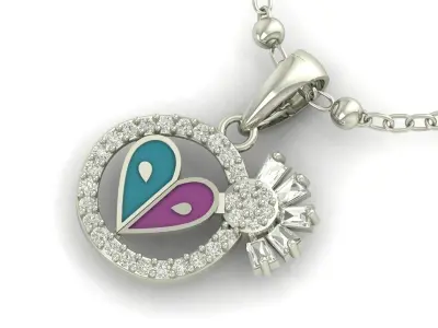 Pendant Necklace 3D print model 11