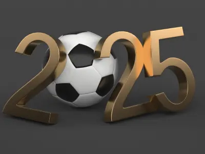 New Year 2025 Free 3D model