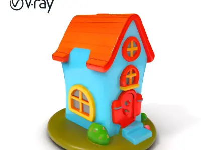 Whimsical Cartoon House Model Pack Low-poly 3D model