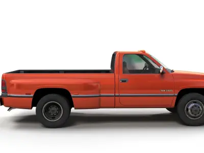 Dodge Ram 1995 3500 Low-poly 3D model