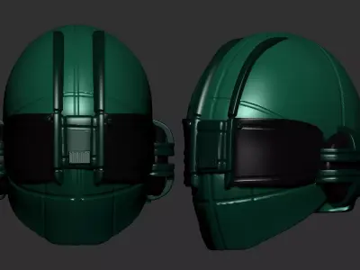 helmet high poly sculpt 3d printable ver 7 3D model 3D model 48