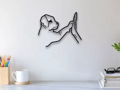 Dog Wall Art 3D print model 3