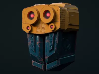 Robot head Free 3D model