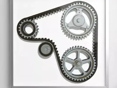 CAR TIMING BELT DECOR 3D print model