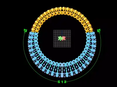 Necklaces necklace with beads 3D print model