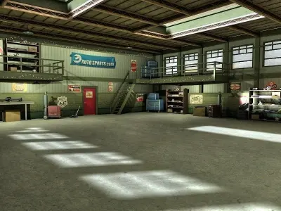 Game Ready Vintage Garage Low-poly 3D model