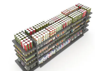 3D canned food 09 model Low-poly 3D model