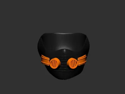 helmet high poly sculpt 3d printable  3D model 30