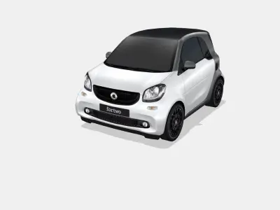 Smart fortwo Low-poly 3D model