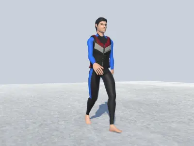 Swim Suit Avatar Rigged  Low-poly 3D model