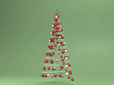 Christmas Sphere Geometric 3D Model 3D model