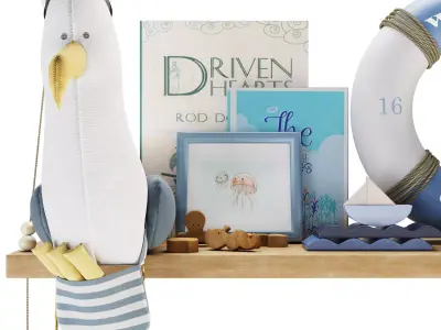 Kids Room Shelf Decoration 016 3D model