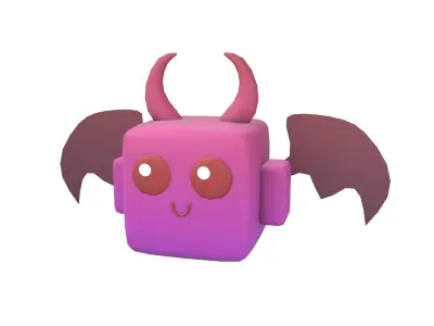 Devil Type Game Asset Pet Character v1 004 Low-poly 3D model