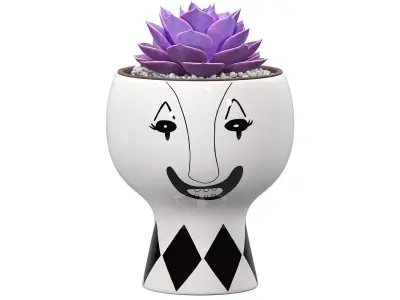 Flower Me Happy Pots 02 3D model