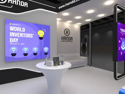 6m x 9m Exhibition Booth 3-Side Open Design 3D model