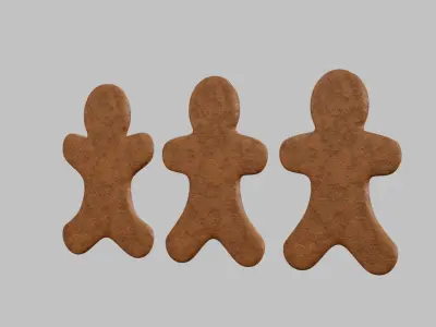 Gingerbread Christmas Cookie 1 - Gingerbreadman 3D model