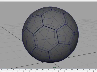 football ballon Low-poly 3D model