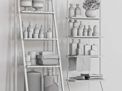 bathroom set 122 Low-poly 3D model