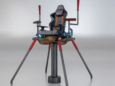 Scifi Chair 3D model Low-poly 3D model