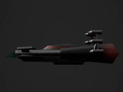 3DP Spaceships Collection - The Koury Low-poly 3D model
