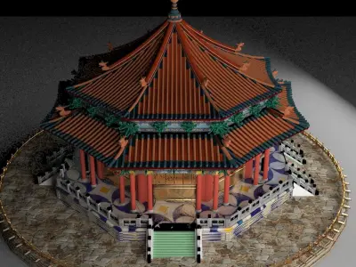 Chinese ancient house 3D model 50