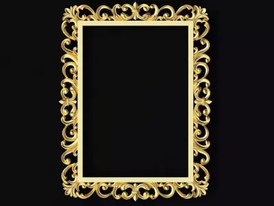 carved frame for mirror 3D model