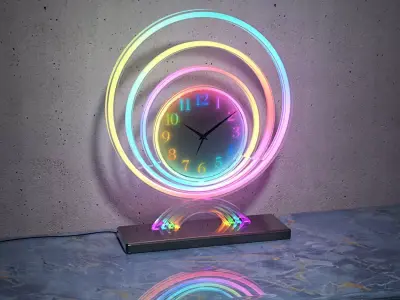 Modern Glass Clock Daz 3D model