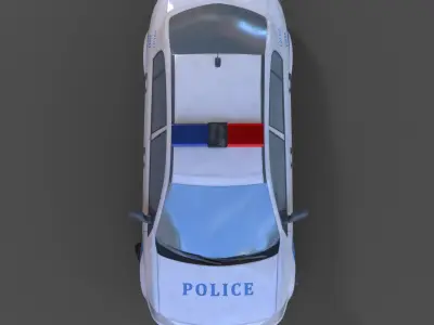 Renault Megane 2005 Police Car 3D model
