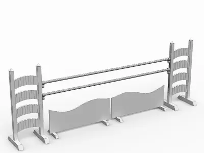 Horse jump obstacle 3D model