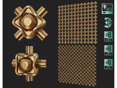 Modular Ornament Grids  3D print model