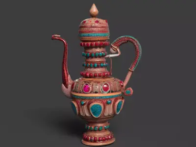 Chinese kettle   Low-poly 3D model