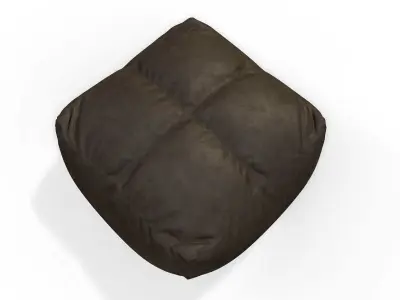 Pouf Small Leather Low-poly 3D model