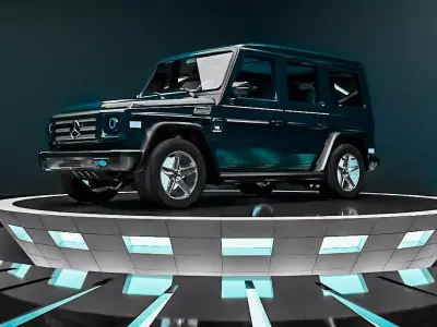MERCEDES G-CLASS -BLUE- Low-poly 3D model