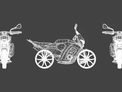 3D Motorcycle Model 3D model
