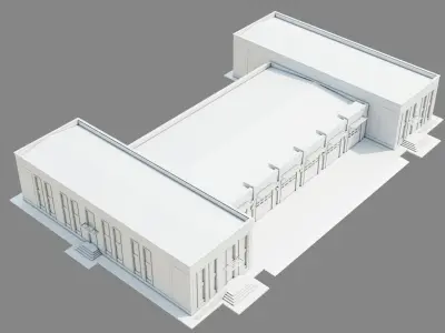 Fire Station  ID051 3D model