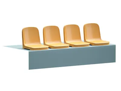 Plastic Chairs Seat Chairs for Stadium 3D model