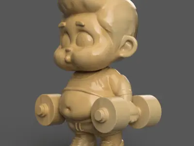 Cute Gym Baby 3D Model STL File for Fun Decoration 3D print model