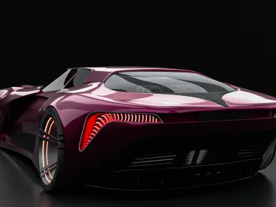 Futuristic Concept Racing Car 3D Model 3D model