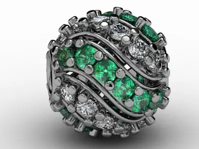 DIAMOND STONE BALLS PRINTABLE WITH CAM MACHINE 3D print model