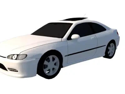 PEUGEOT 406 COUPE 2 0 1998 Low-poly 3D model