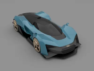 Audi luxury and space car 3D model