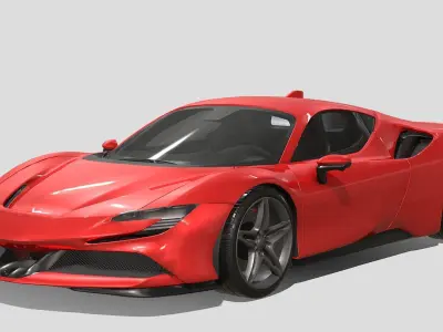 COLLECTION 8 SPORT CARS Low-poly 3D model