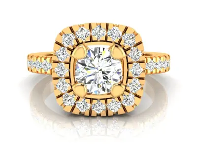 Ring M172 The luxury female ring with gems wedding 3D print model